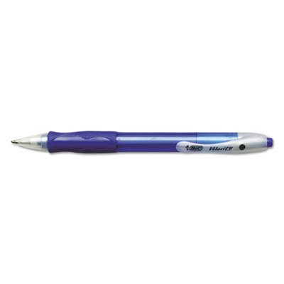 BIC Velocity Ballpoint Retractable Pen, Blue Ink, 1mm, Medium, Dozen BICVLG11BE