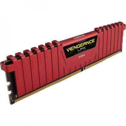 Corsair Vengeance LPX 8GB (1x8GB) DDR4 DRAM 2666MHz C16 Memory Kit - Red CMK8GX4M1A2666C16R