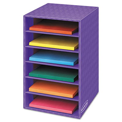Bankers Box Vertical Classroom Organizer, 6 shelves, 11 7/8 x 13 1/4 x 18, Purple FEL3381201