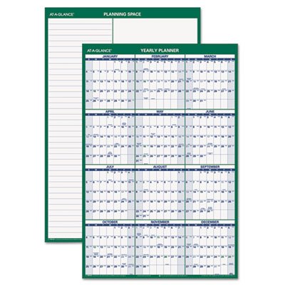 At-A-Glance Vertical Erasable Wall Planner, 24 x 36, 2016 AAGPM21028