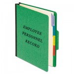 Pendaflex Vertical Style Personnel Folders, 1/3-Cut Tabs, Center Position, Letter Size, Green PFXSER1GR