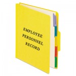Pendaflex Vertical Style Personnel Folders, 1/3-Cut Tabs, Center Position, Letter Size, Yellow PFXSER1YEL