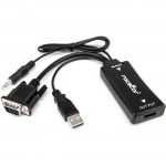 Rocstor VGA to HDMI Adapter with USB Power & Audio Y10A218-B1
