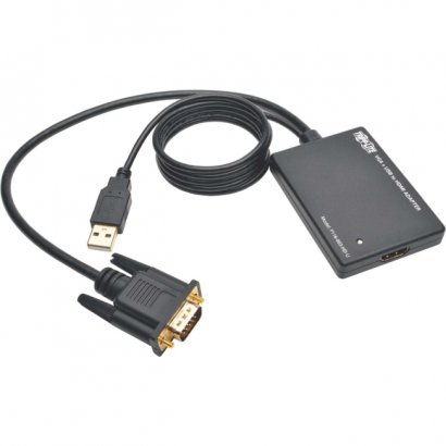 Tripp Lite VGA to HDMI Converter/Adapter with USB Audio and Power, 1080p P116-003-HD-U