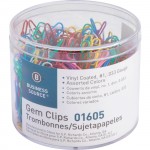 Business Source Vinyl-coated Gem Clips 01605