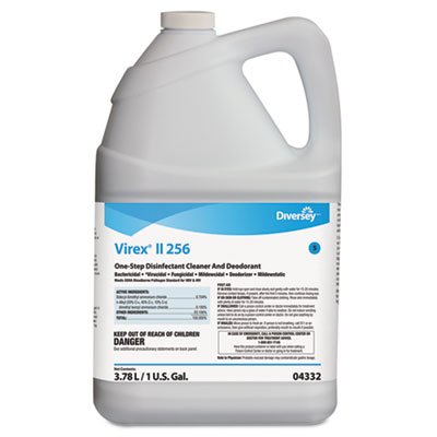 DRK 04332 Virex II 256 One-Step Disinfectant Cleaner Deodorant Mint, 1 gal, 4 Bottles/CT DVO04332