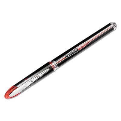 Uni-Ball VISION ELITE Roller Ball Stick Waterproof Pen, Red Ink, Super Fine SAN69022