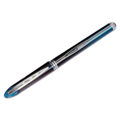 Uni-Ball VISION ELITE Roller Ball Stick Waterproof Pen, Blue/Black Ink, Super Fine SAN69020