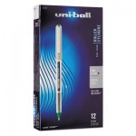Uni-Ball Vision Roller Ball Stick Waterproof Pen, Evergreen Ink, Fine, Dozen SAN60386