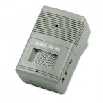 Tatco Visitor Arrival/Departure Chime, Battery Operated, 2-3/4w x 2d x 4-1/4h, Gray TCO15300