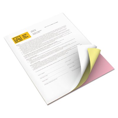 Vitality Multipurpose Carbonless Paper, Three-Part, Letter, Pink/Canary/White XER3R12854
