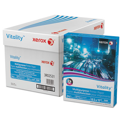 Xerox Vitality Multipurpose Printer Paper, 8 1/2 x 11, White, 500 Sheets/RM XER3R02531
