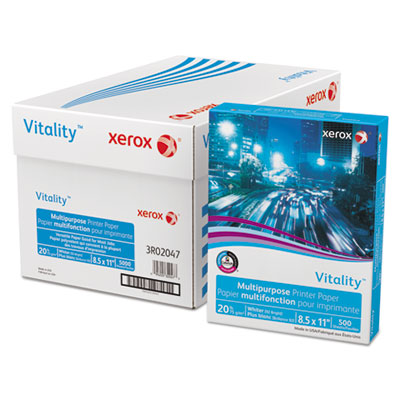 Xerox 3R02047RM Vitality Multipurpose Printer Paper, 8 1/2 x 11, White, 500 Sheets/RM XER3R02047RM