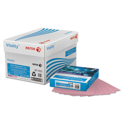 Xerox Vitality Pastel Multipurpose Paper, 8 1/2 x 11, Pink, 500 Sheets/RM XER3R11052