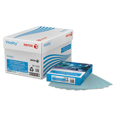 Xerox Vitality Pastel Multipurpose Paper, 8 1/2 x 11, Blue, 500 Sheets/RM XER3R11050