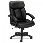 Basyx VL151 Series Executive High-Back Chair, Black Leather BSXVL151SB11