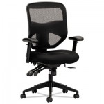 HON HVL532.MM10 VL532 Series Mesh High-Back Task Chair, Mesh Back, Padded Mesh Seat, Black BSXVL532MM10