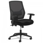 HON HVL581.ES10.T VL581 High-Back Task Chair, Supports up to 250 lbs., Black Seat/Black Back, Black Base