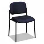 Basyx VL606 Series Stacking Armless Guest Chair, Navy Fabric BSXVL606VA90