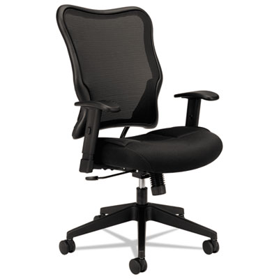 HON HVL702.MM10 VL702 Series High-Back Swivel/Tilt Work Chair, Black Mesh BSXVL702MM10