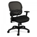 Basyx VL712 Series Mid-Back Swivel/Tilt Work Chair, Black Mesh BSXVL712MM10