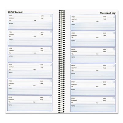 Rediform Voice Mail Wirebound Log Books, 5 5/8 x 10 5/8, 600 Sets/Book RED51113