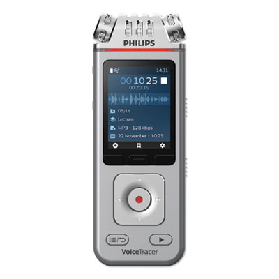 Philips Voice Tracer 4110 Digital Recorder, 8 GB, Silver PSPDVT4110