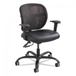 Safco Vue Intensive-Use Mesh Task Chair, Supports up to 500 lbs., Black Seat/Black Back, Black Base SAF3397BV