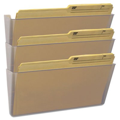 Wall File, Legal 16 x 14, Three Pocket, Clear STX70229U06C