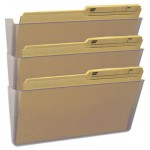 Wall File, Legal 16 x 14, Three Pocket, Clear STX70229U06C