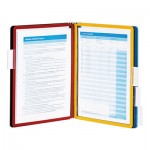 Durable 555200 Wall-Mount Reference System, 5 Panels, Letter, Assorted Borders & Panels DBL555200