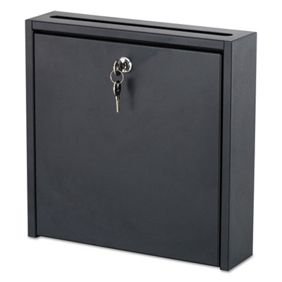 Safco Wall-Mountable Interoffice Mailbox, 12w x 3d x 12h, Black SAF4258BL