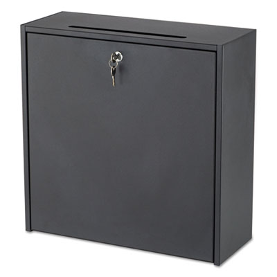 Safco Wall-Mountable Interoffice Mailbox, 18w x 7d x 18h, Black SAF4259BL