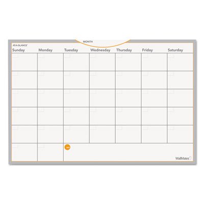 At-A-Glance WallMates Self-Adhesive Dry Erase Monthly Planning Surface, 18 x 12 AAGAW402028
