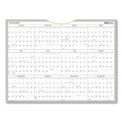 At-A-Glance WallMates Self-Adhesive Dry Erase Yearly Calendar, 24 x 18, 2021 AAGAW506028