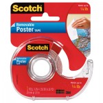 Scotch Wallsaver Removable Poster Tape, Double-Sided, 3/4" x 150", w/Dispenser MMM109