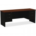 Walnut Laminate Comm. Steel Double-pedestal Credenza 79157