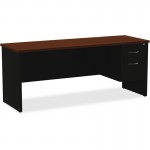 Walnut Laminate Comm. Steel Right-pedestal Credenza 79161
