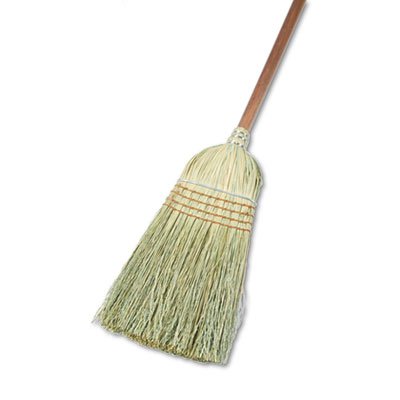 UNS 932Y Warehouse Broom, Corn Fiber Bristles, 42" Wood Handle, Natural, 12/Carton BWK932YCT