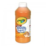 Crayola Washable Fingerpaint, Orange, 16 oz CYO551316036