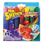 Mr. Sketch Washable Markers, Broad Chisel Tip, Assorted Colors, 14/Set SAN1924061