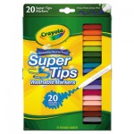 Crayola 588106 Washable Super Tips Markers, Broad/Fine Bullet Tip, Assorted Colors CYO588106