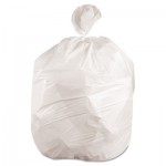 H8046HWKR01 Waste Can Liners, 40-45gal, 40 x 46, .6mil, White, 25 Bags/Roll, 4 Rolls/CT BWK4046EXH