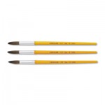 Crayola 051127012 Watercolor Brush Set, Size 12, Camel Hair Blend, Round, 3/Pack CYO051127012