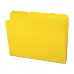 Smead Waterproof Poly File Folders, 1/3 Cut Top Tab, Letter, Yellow, 24/Box SMD10504