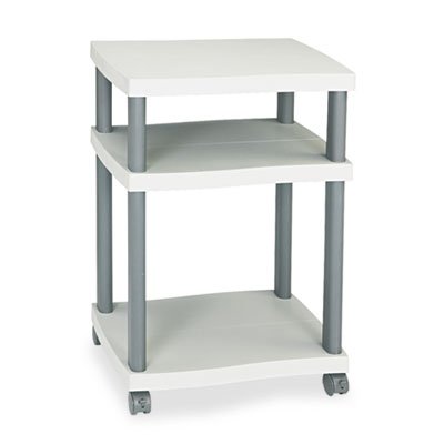 Safco Wave Design Printer Stand, Three-Shelf, 20w x 17-1/2d x 29-1/4h, Charcoal Gray SAF1860GR