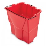 Rubbermaid Commercial WaveBrake 2.0 Dirty Water Bucket, 18 qt, Plastic, Red RCP2064907