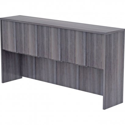 Lorell Weathered Charcoal Laminate Desking Hutch 69557