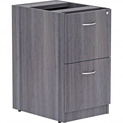 Lorell Weathered Charcoal Laminate Desking Pedestal - 2-Drawer 69559