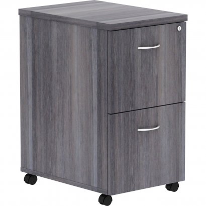 Lorell Weathered Charcoal Laminate Desking Pedestal - 2-Drawer 69561